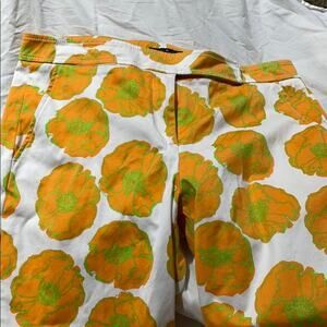 Magaschoni 6 orange lime floral capris like new